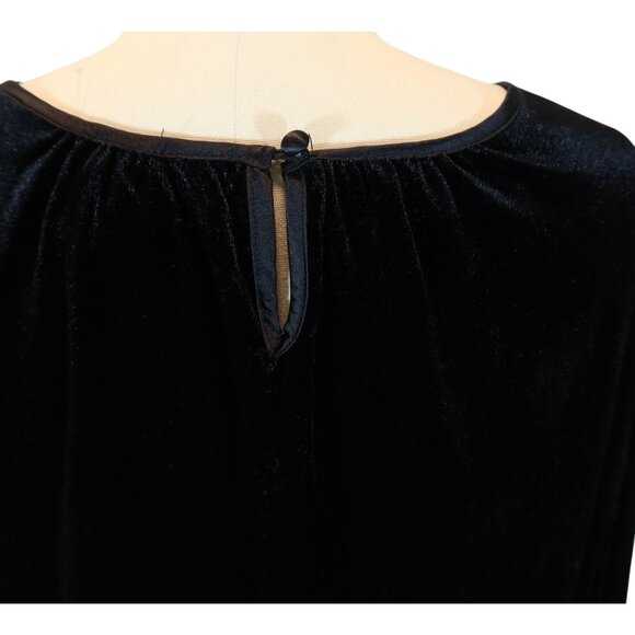 JOIE Velvet Sheer Cutout Sleeve Top Size M Whimsigoth Witchy Velour Pullover - Picture 9 of 11